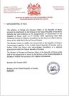 Ministry of Foreign Affairs letter