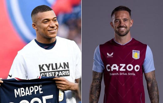 Kylian Mbappe (left) and Danny Ings