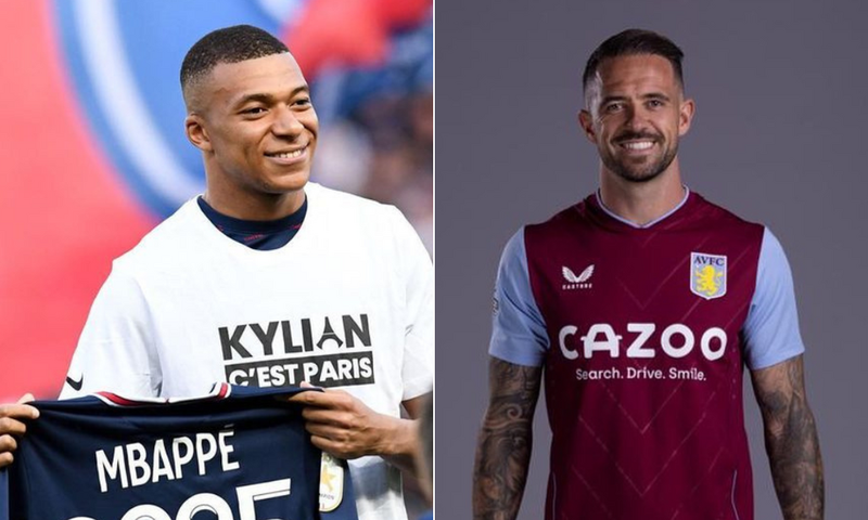 Kylian Mbappe (left) and Danny Ings