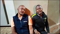 From right: Mike Wako & the late Duncan Ochonjo