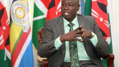 Deputy President Rigathi Gachagua during an interview with Inooro FM