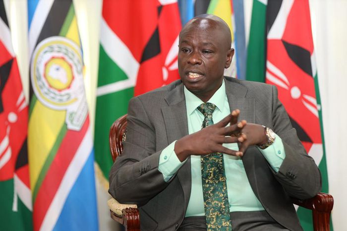 Deputy President Rigathi Gachagua during an interview with Inooro FM