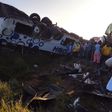 The scene of the accident involving a PSV  bus and a truck along the Mombasa-Kwale road on Sunday, December 24