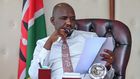 Transport Cabinet Secretary Kipchumba Murkomen reads the NTSA accident statistics in his office on December 19, 2022