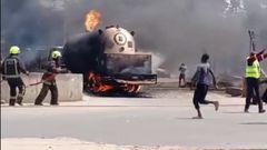 Tanker carrying LPG explodes in Embakasi along Outering Road