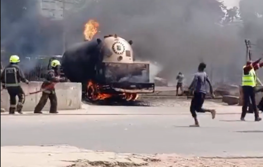 Tanker carrying LPG explodes in Embakasi along Outering Road