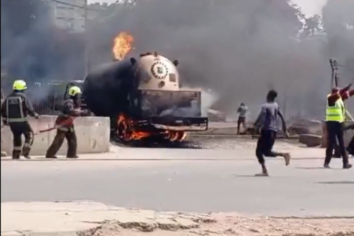 Tanker carrying LPG explodes in Embakasi along Outering Road