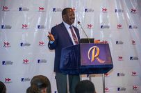 Azimio la Umoja One Kenya Coalition party leader Raila Odinga speaking during the during the ‘Transforming a Nation’ conference in Nairobi on Friday, November 10.