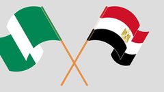 Egypt's and Nigeria's flag