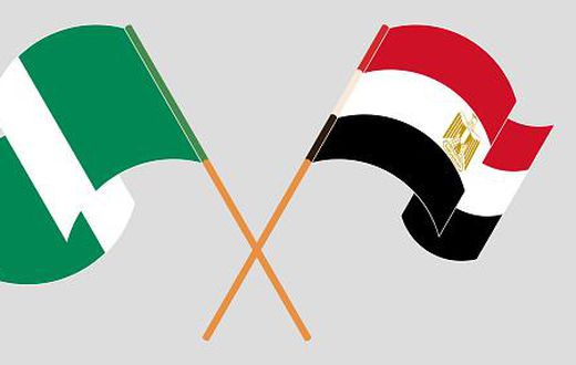 Egypt's and Nigeria's flag