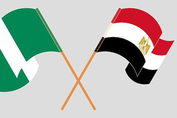 Egypt's and Nigeria's flag