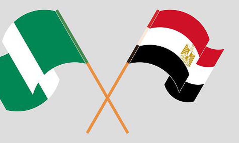 Egypt's and Nigeria's flag