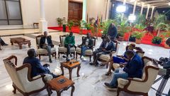 President William Ruto with digital media creators at State House on June 30, 2024