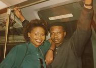 An old photo of Wavinya Ndeti and her late husband Dolamu Henry Oduwole