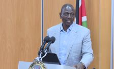 President Ruto speaking after filing his annual tax returns at the KRA headquarters in Times Towers