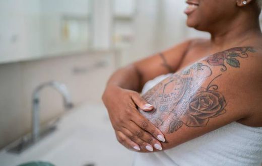 A woman with a tattoo