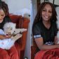 A collage showing 'Zora' actress Brenda Mitchell detailing how to diaper and comfort a dog when she's on her periods ( Instagram)