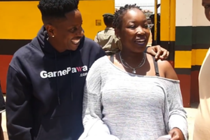 Eric Omondi and Joyce Naserian at Langata Women's Prison