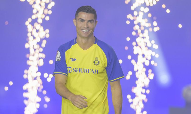Cristiano Ronaldo at his Al Nassr unveiling