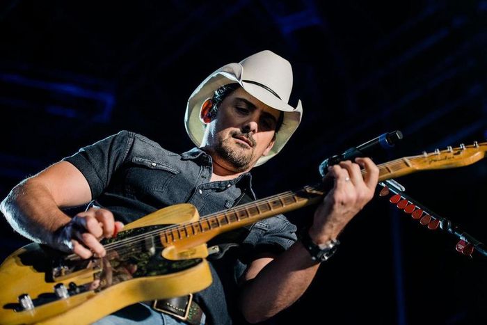 Brad Paisley during a performance in Wisconsin