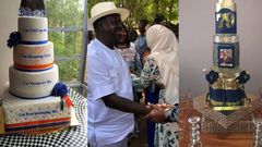 Messages on Raila's colourful birthday cakes