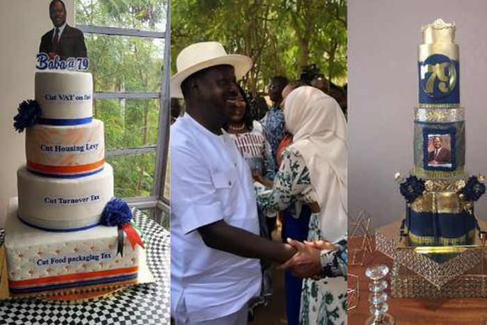 Messages on Raila's colourful birthday cakes