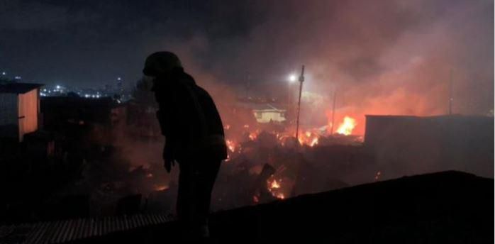 Houses and businesses go up in flames in Southlands, Kijiji area of Lang'ata Constituency on Saturday night