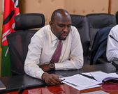 CS Kipchumba Murkomen in a virtual meeting with my counterpart from Uganda, the Minister for Works and Transport Gen (Rtd) Katumba Wamala