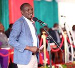 Kisii governor Simba Arati speaking during an interdenominational prayer service attended by President William Ruto on Sunday, August 20, 2023