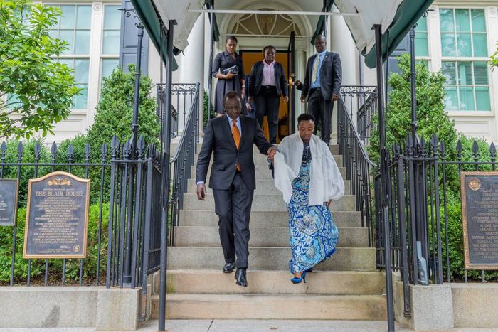 President William Ruto & First Lady Rachel Ruto at Blair House in Washington D.C.