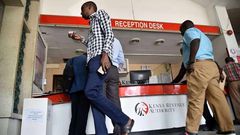Kenyans at KRA reception desk