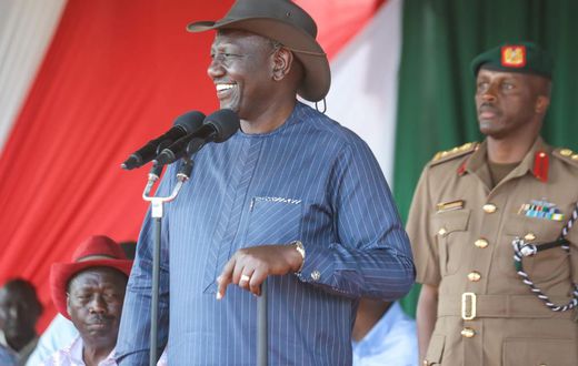 President William Ruto during the Annual Kimalel Goat Auction and Cultural Fair, Baringo South Constituency in December 2022