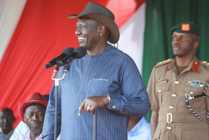 President William Ruto during the Annual Kimalel Goat Auction and Cultural Fair, Baringo South Constituency in December 2022