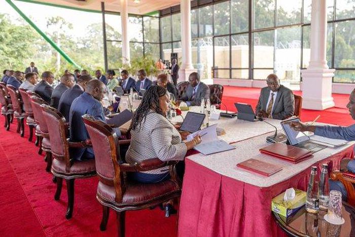 President William Ruto chairing a cabinet meeting at State House