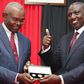 Central Bank Governor Kamau Thugge and President William Ruto during the launch of the DhowCSD on Tuesday, September 11, 2023