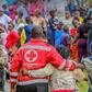 A Kenya Red Cross volunteer during a past disaster response mission