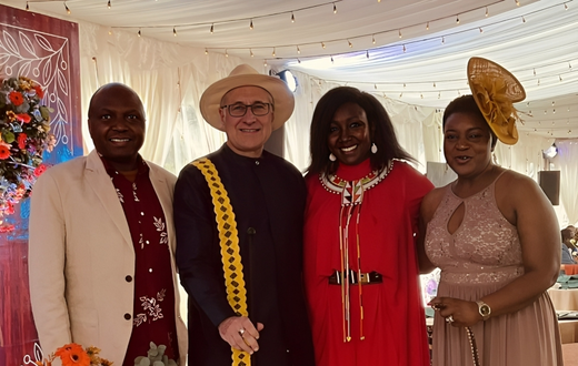 CS Susan Nakhumicha and Donald Kipkorir with Gladys Shollei and Neil Horn during their exclusive ceremony on August 7, 2023