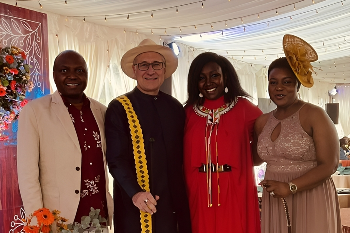 CS Susan Nakhumicha and Donald Kipkorir with Gladys Shollei and Neil Horn during their exclusive ceremony on August 7, 2023