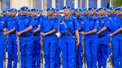 National Police Service officers in a previous parade
