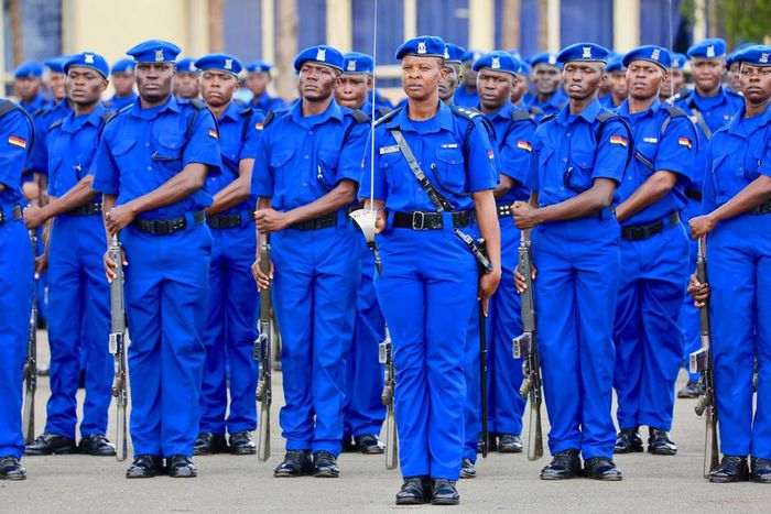National Police Service officers in a previous parade