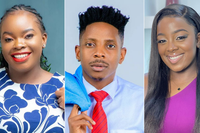 From left: Yvette Obura, Eric Omondi & Jackie Matubia