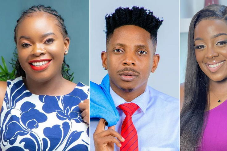 From left: Yvette Obura, Eric Omondi & Jackie Matubia