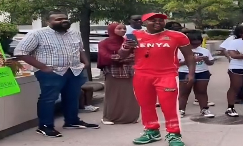 Kenyans in U.S camp at IMF Headquarters in Washington, stage protests