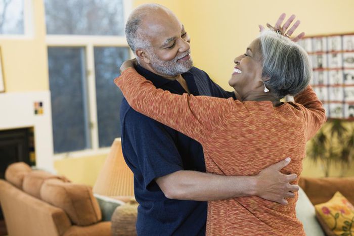 Old couple dancing