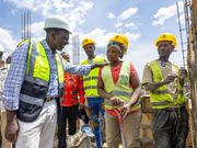 President William Ruto inspecting the Bomet Affordable Housing Project on Saturday, March 16 2024