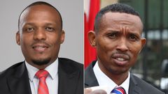 A collage photo of Ben Kitili and Nyali MP Mohamed Ali