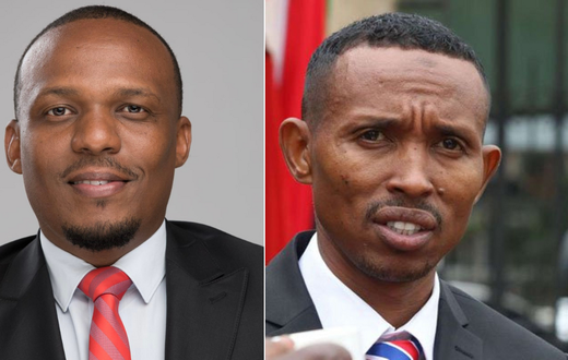 A collage photo of Ben Kitili and Nyali MP Mohamed Ali
