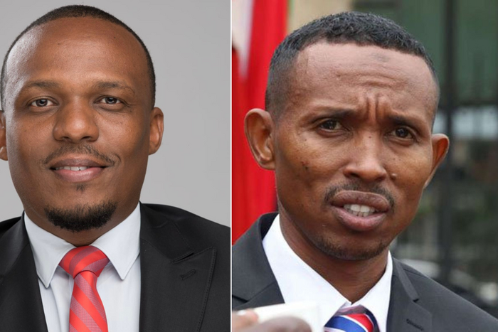 A collage photo of Ben Kitili and Nyali MP Mohamed Ali