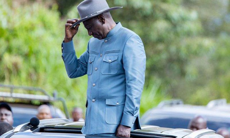 File image of President William Ruto during a visit to Mount Kenya region in August 2023