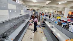 A looted supermarket in Nairobi